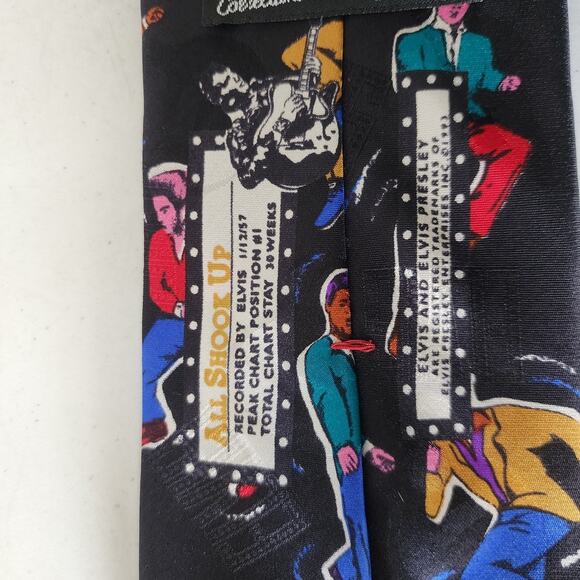 Superba Vintage Elvis Presley Neck Tie All Shook Up Italian Silk 1993 Collection - Picture 3 of 6